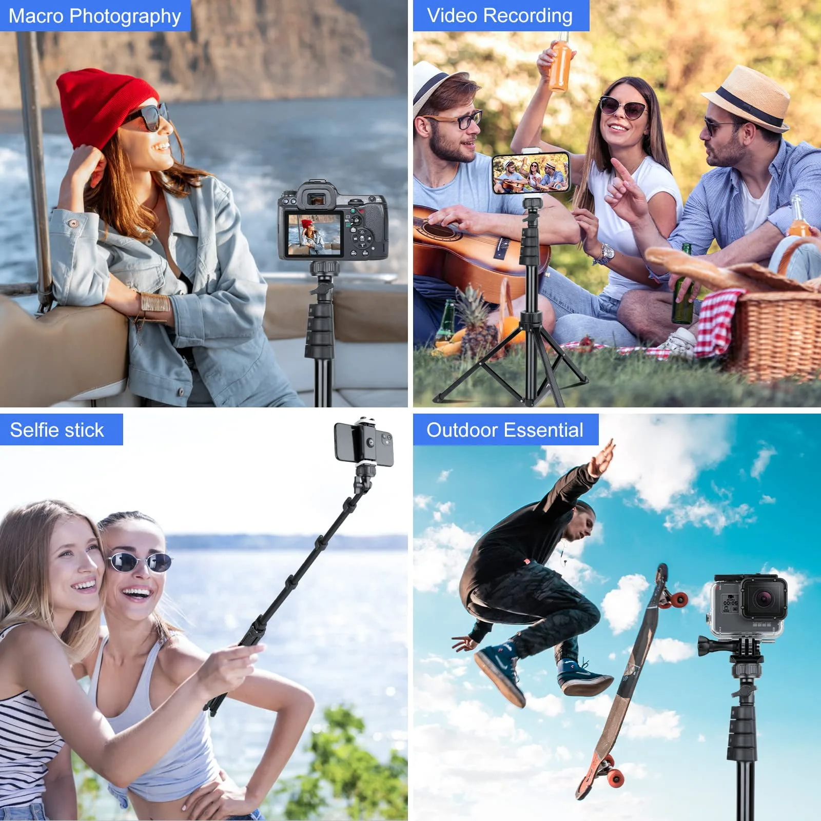 Cell Phone Tripod 62" - Stable Stand for Live Streaming and Vlogging – My Smart Life Main Slide 2
