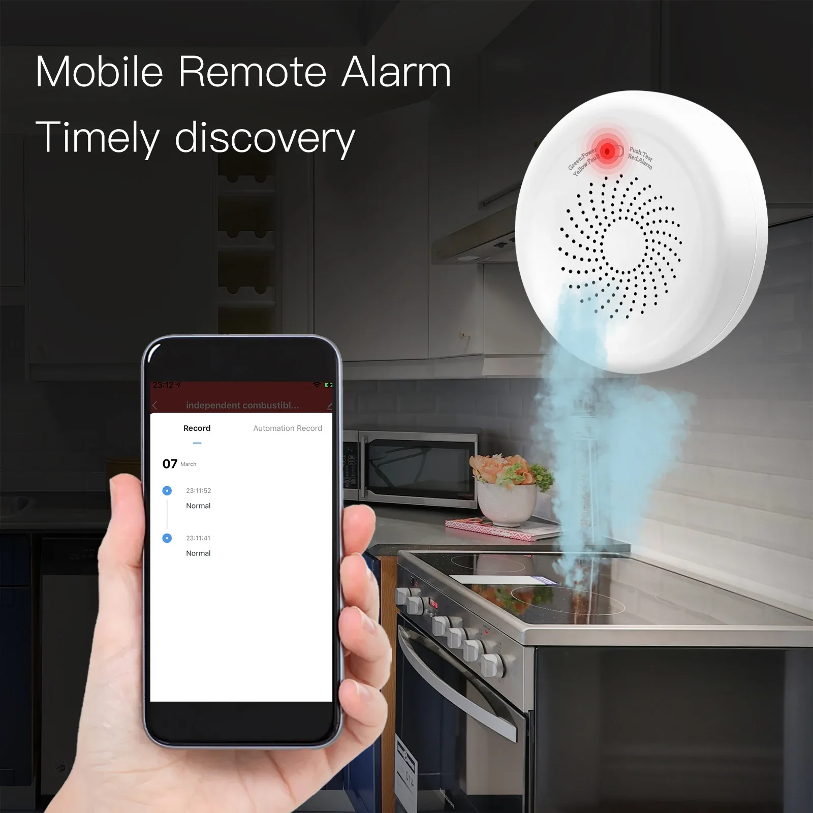ZigBee Smart Gas Leak Detector with Tuya App Control