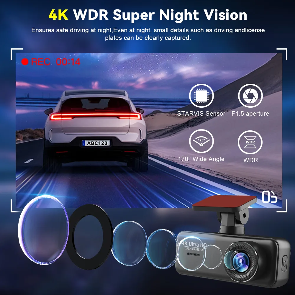 Dash Cam Car DVR Recorder with 4K Ultra HD Video Quality and 170° Wide Angle – My Smart Life Thumbnail 6