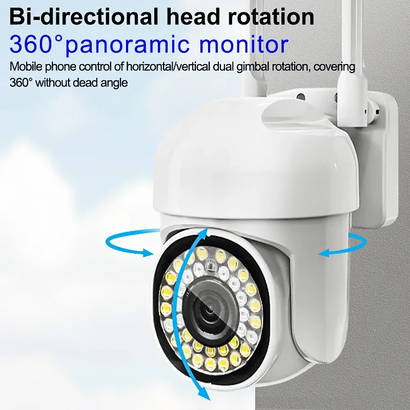 8X Zoom PTZ WiFi Security Camera IP66 Outdoor Color Night Main Slide 4