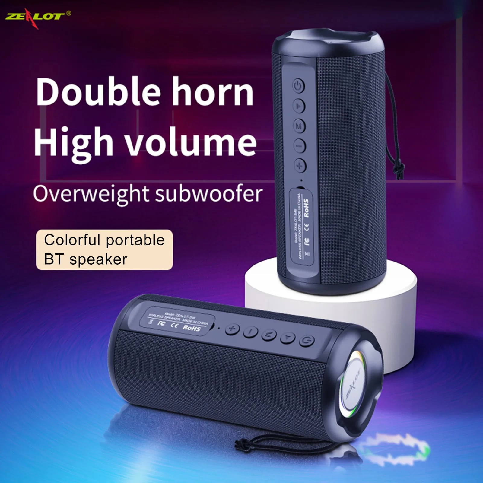 Portable Wireless Speaker with BT 5.0 – Long Playtime, Waterproof, Stereo Sound – My Smart Life Main Slide 5