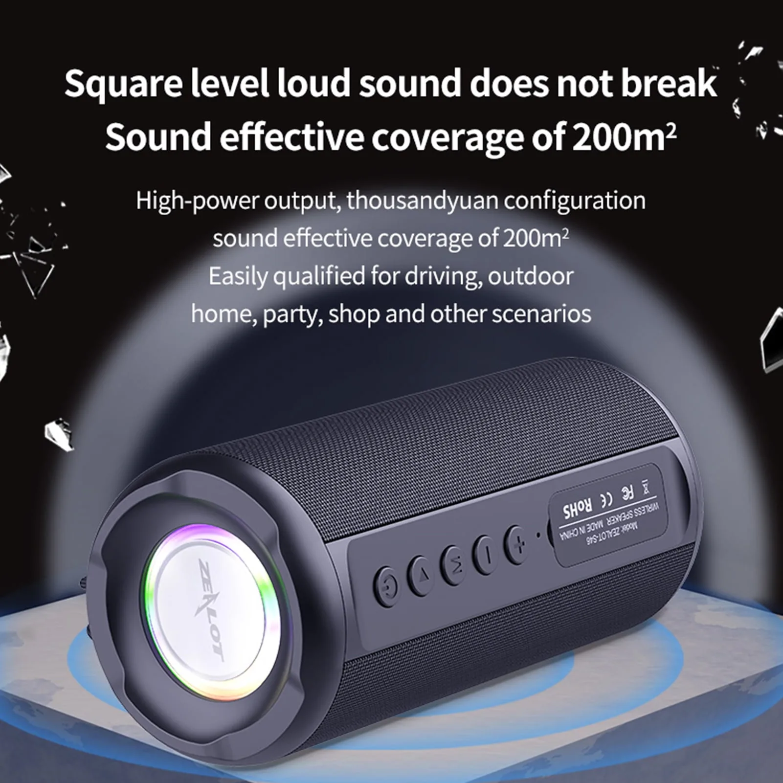 Portable Wireless Speaker with BT 5.0 – Long Playtime, Waterproof, Stereo Sound – My Smart Life Main Slide 4