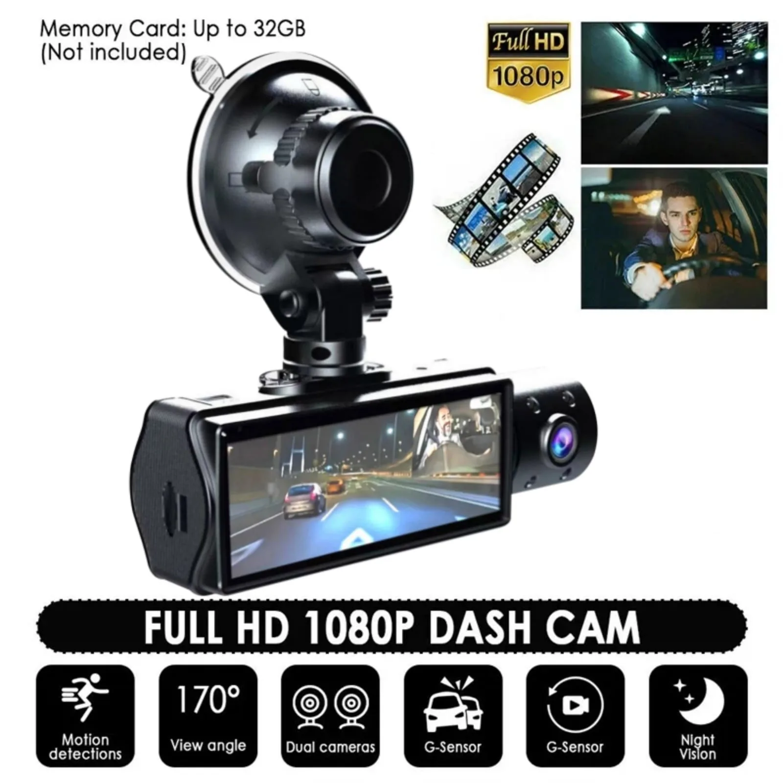 Dash Cam with WiFi 1080P HD Front & Interior Recorder – My Smart Life Main Slide 5