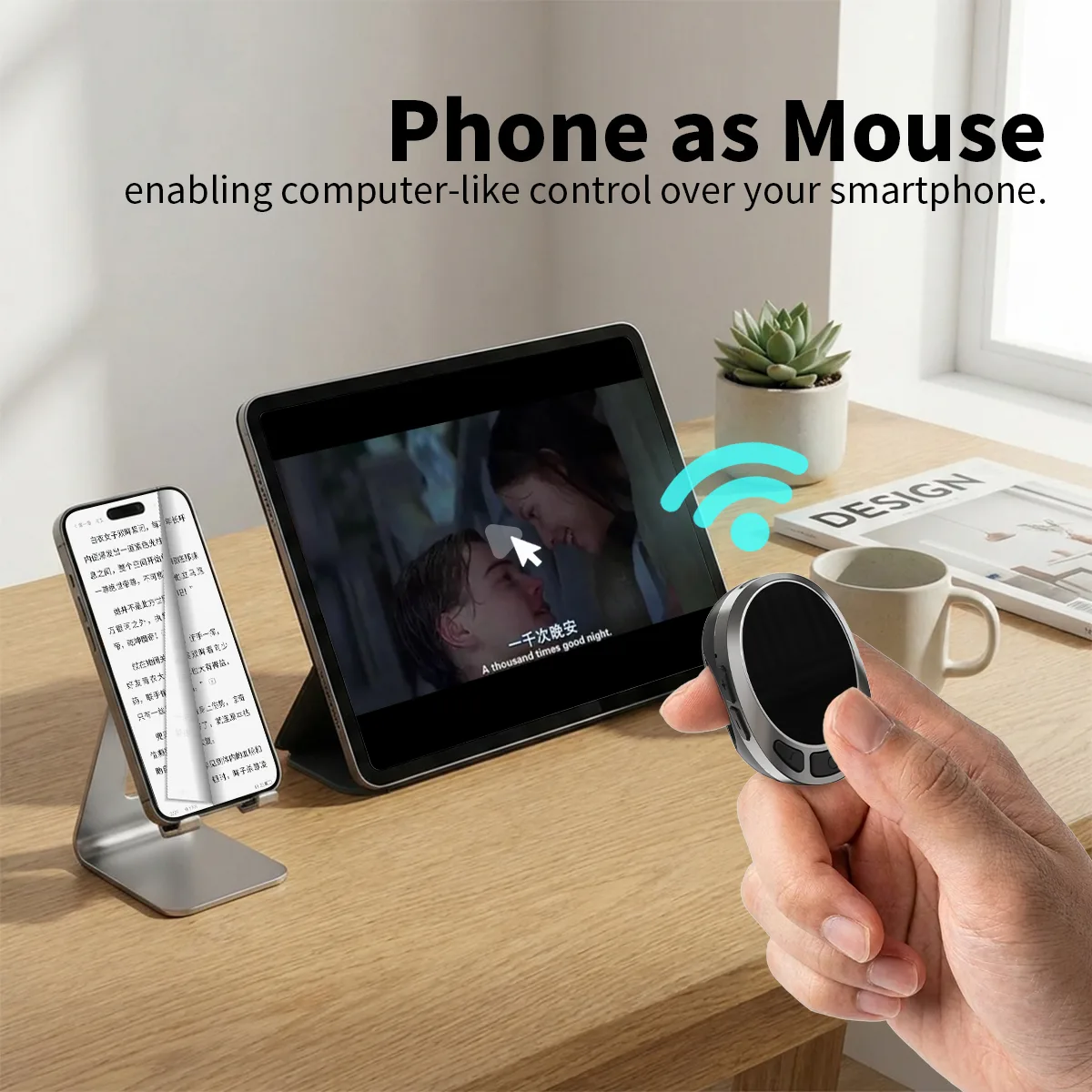 Bluetooth Scrolling Ring Remote & Wireless Page Turner