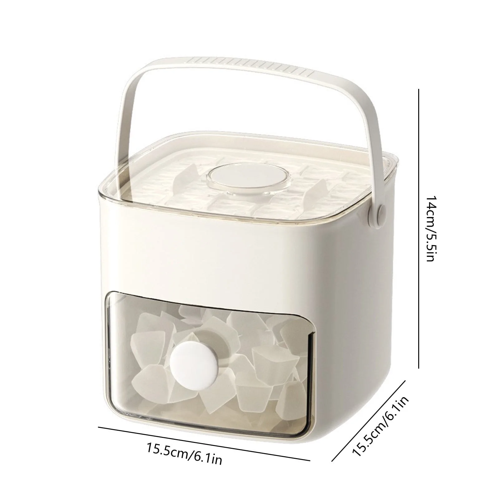 Portable Ice Maker Box – Make 50 Ice Cubes, Easy Press & Transparent Lid – My Smart Life Main Slide 5