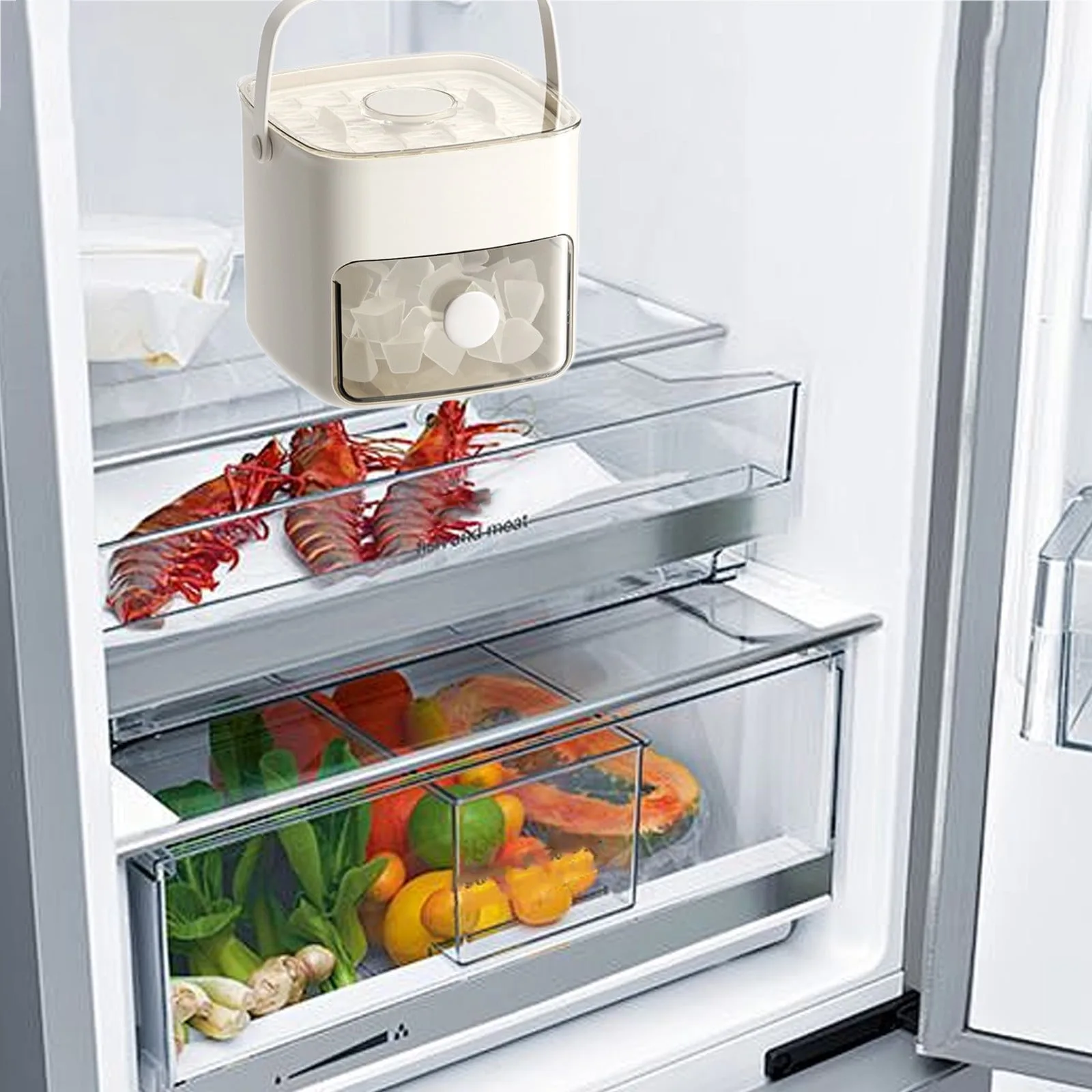 Portable Ice Maker Box – Make 50 Ice Cubes, Easy Press & Transparent Lid – My Smart Life Main Slide 6