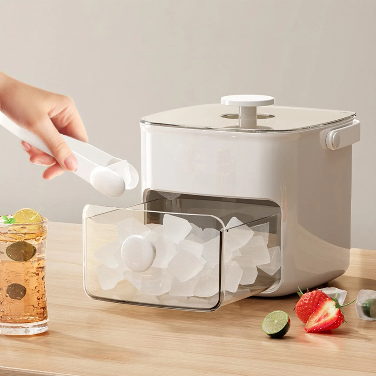 Portable Ice Maker Box – Make 50 Ice Cubes, Easy Press & Transparent Lid – My Smart Life Main Slide 4