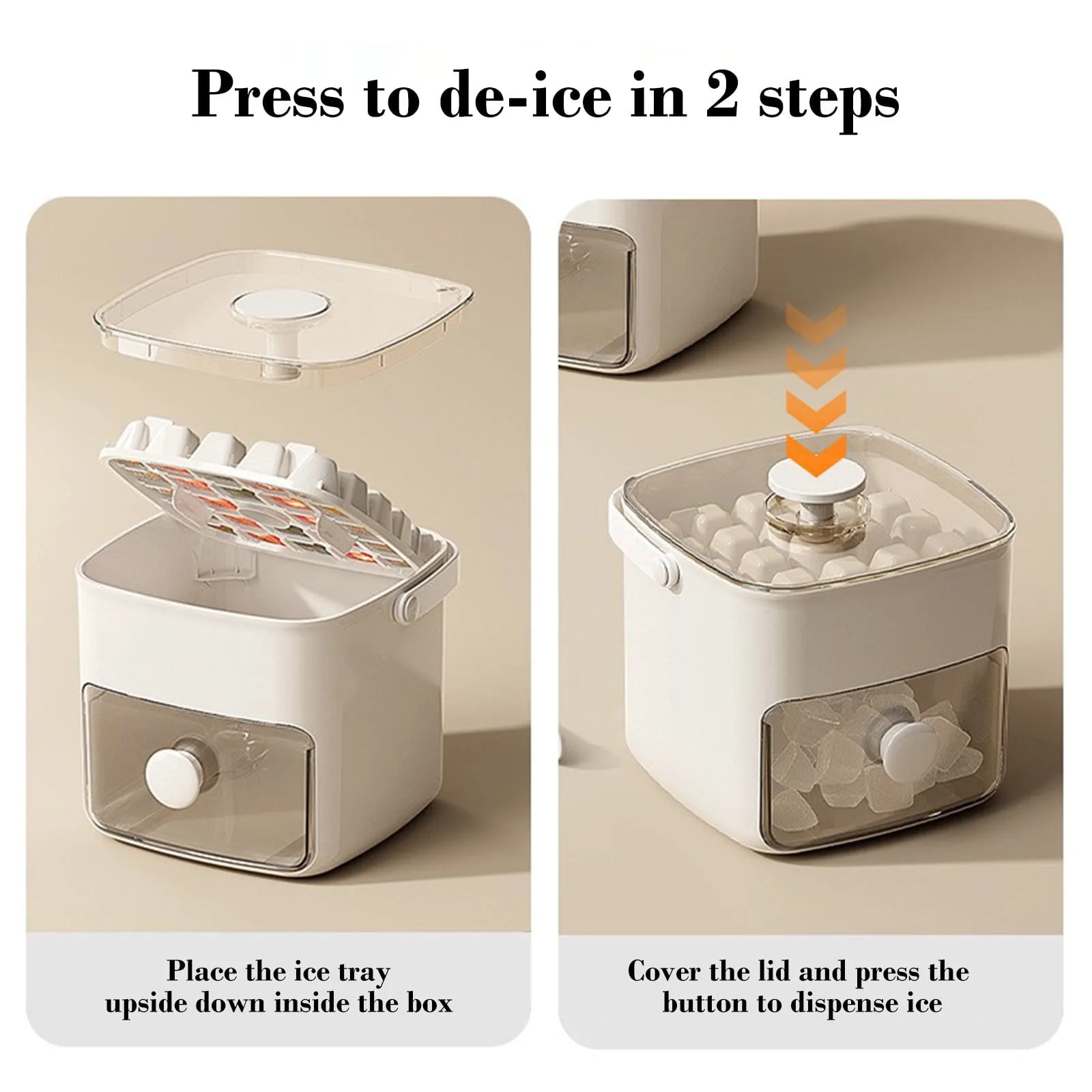Portable Ice Maker Box – Make 50 Ice Cubes, Easy Press & Transparent Lid – My Smart Life Main Slide 3