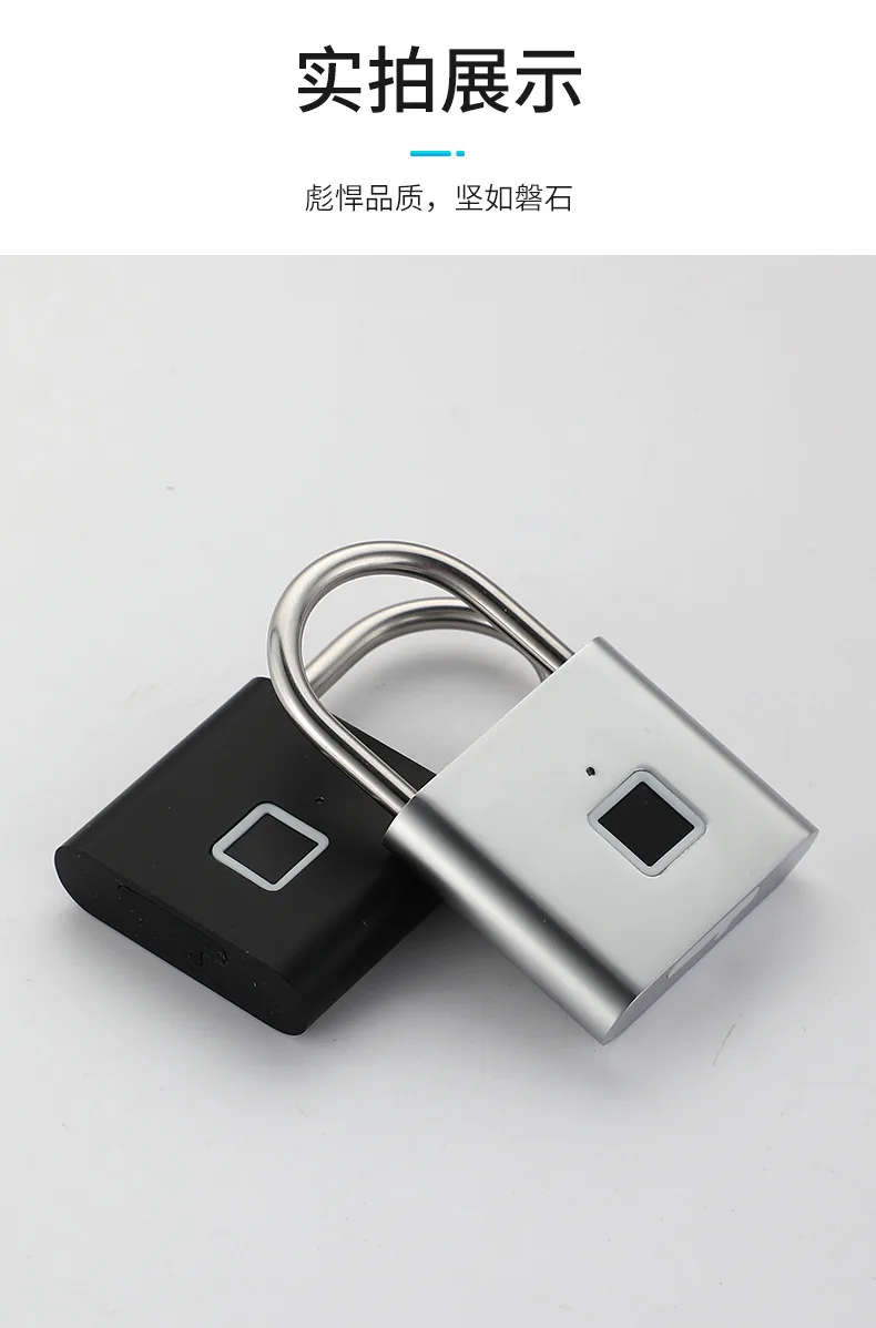Waterproof Smart Fingerprint Padlock | Keyless Anti-Theft Door Cabinet Lock Main Slide 7