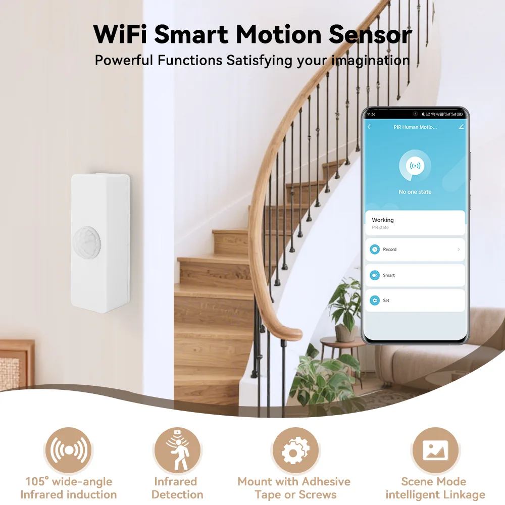 WiFi Human Presence & PIR Motion Sensor for Tuya Smart Home
