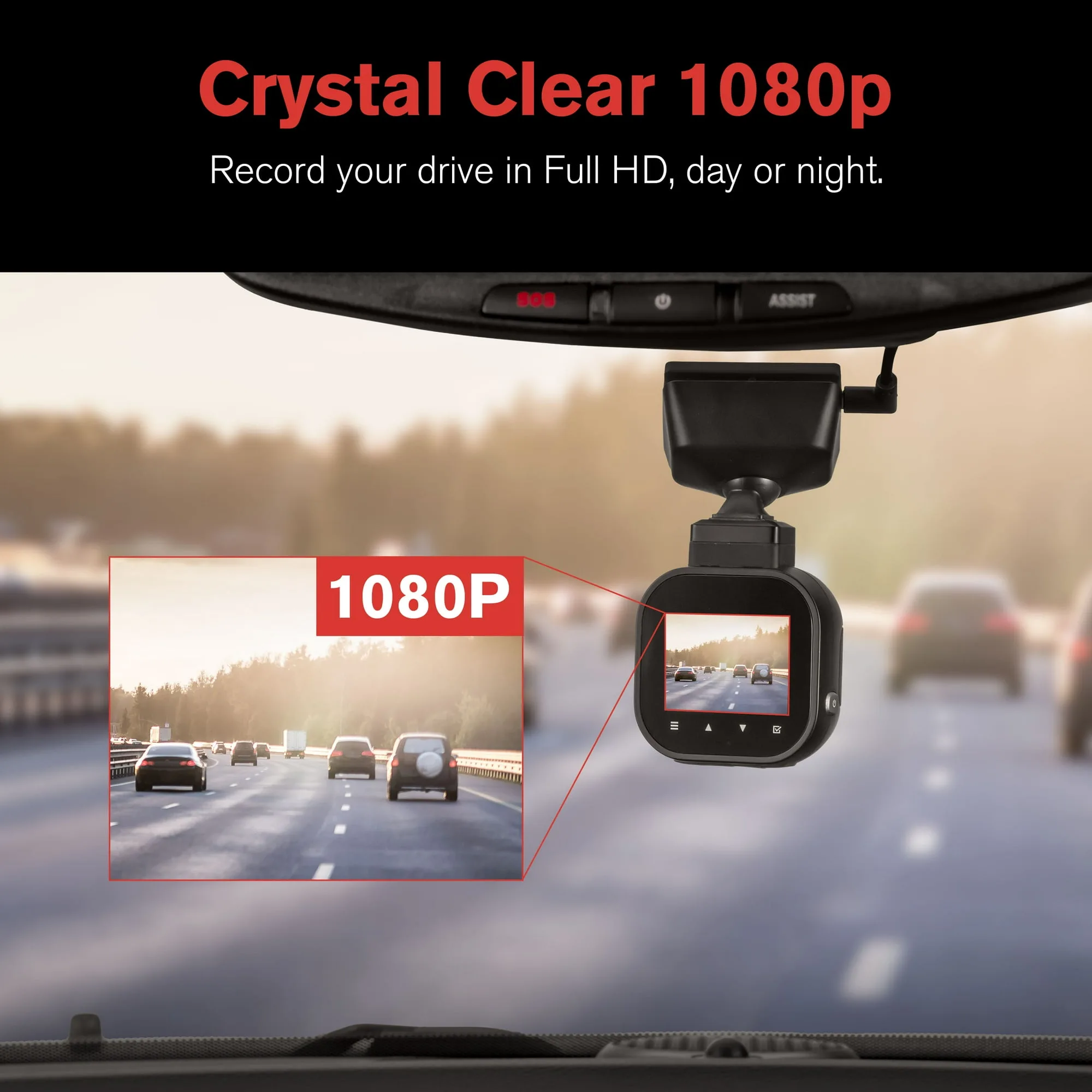 Dash Cam YADA Roadcam PLUS 1080p with WiFi App – Smart G-Sensor, Night Vision, Compact Size – My Smart Life Main Slide 3