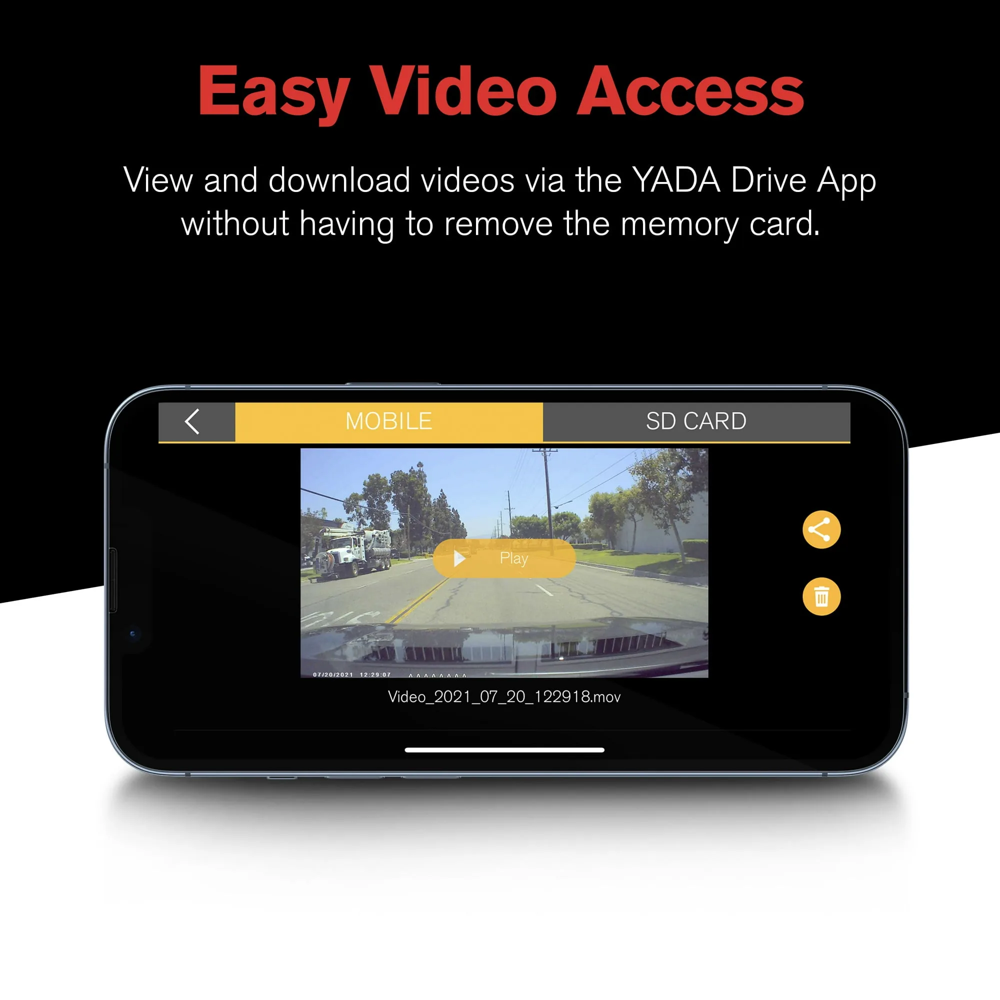 Dash Cam YADA Roadcam PLUS 1080p with WiFi App – Smart G-Sensor, Night Vision, Compact Size – My Smart Life Main Slide 7