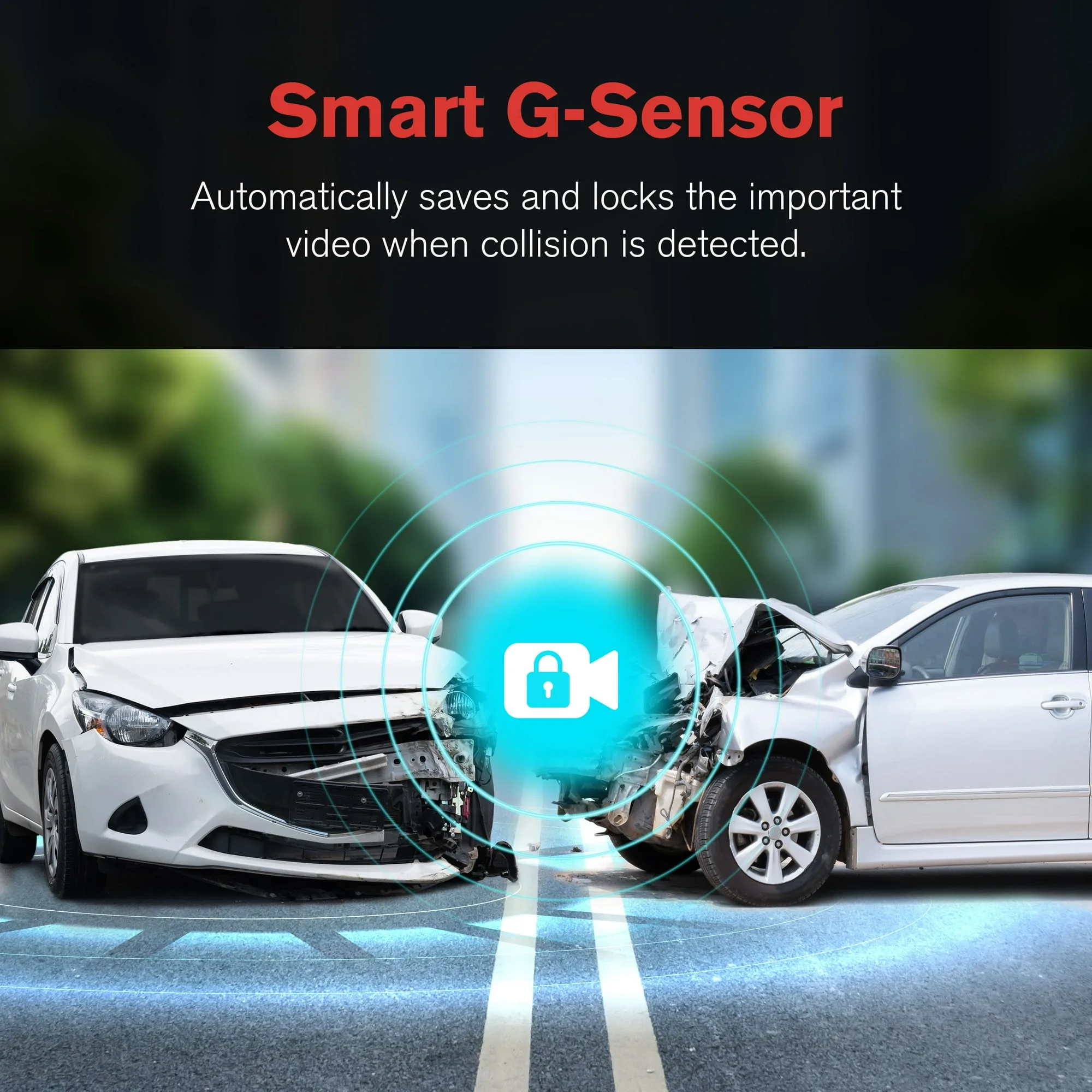Dash Cam YADA Roadcam PLUS 1080p with WiFi App – Smart G-Sensor, Night Vision, Compact Size – My Smart Life Main Slide 5